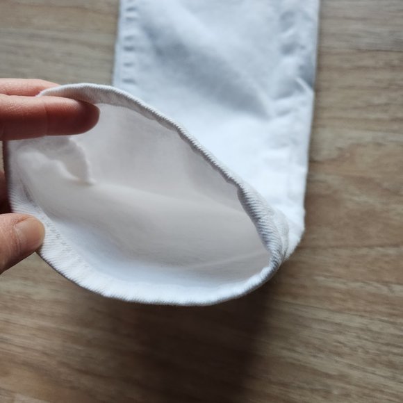 7 For All Mankind Gwenevere High Waist Ankle Skinny White Jeans Stretch - Picture 4 of 11